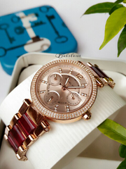 Michael Kors MK6239 Mini Parker Multi Function Two-Tone Stainless Steel Watch