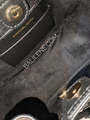 Michael Kors Phoebe Small Logo Bucket Bag Brown Black