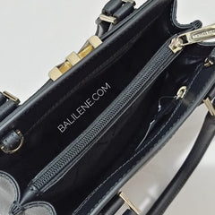 Michael Kors 35T0G0XM6L Mott Medium Messenger Leather Black