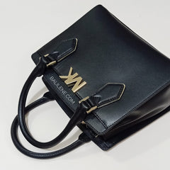 Michael Kors 35T0G0XM6L Mott Medium Messenger Leather Black