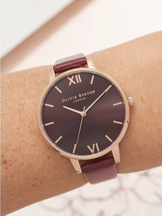 Olivia-Burton-OB16BD106-Big-Dial-Burgundy-and-Rose-Gold-Watch-Balilene-onmodel