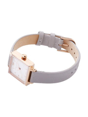 Olivia Burton Midi Square Dial Grey & Rose Gold Watch