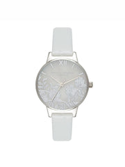 Olivia Burton Lace Detail Grey Mop & Silver