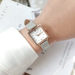 Olivia Burton Midi Square Dial Grey & Rose Gold Watch