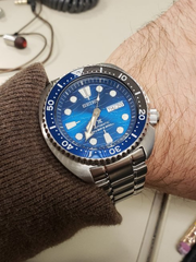 Seiko Prospex SRPD21K1 Save The Ocean Special Edition Blue Dial Stainless Steel Watch