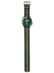 Seiko SRPF73K1 5 Sports Naruto & Boruto Rock Lee Dual Tone Nylon Strap Green Watch