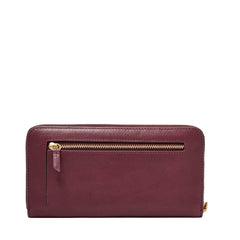 Fossil Sl7153607 Emma Rfid Large Zip Clutch Cabernet