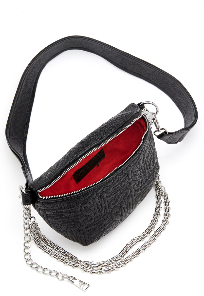 Steve Madden Brandie Leather Belt Bag Black Balilene