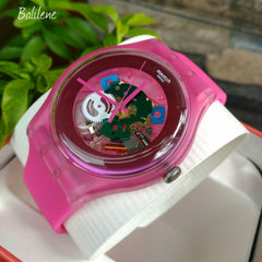 Swatch Unisex Swatch Pink Lacquered Watch