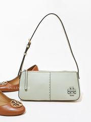 Tory Burch 134507 McGraw Wedge Shoulder Bag Pine Frost
