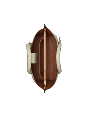 Tory Burch 135877 Perry Pick-Stitch Small Triple-Compartment Tote Pine Frost