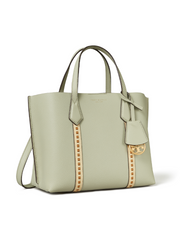 Tory Burch 135877 Perry Pick-Stitch Small Triple-Compartment Tote Pine Frost