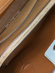 Tory Burch 135877 Perry Pick-Stitch Small Triple-Compartment Tote Pine Frost