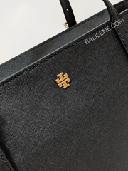 Tory-Burch-136091-Emerson-Small-Tote-Black-Balilene-detail-logo