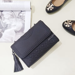 Tory Burch 39927 Fleming Matte Small Convertible Shoulder Bag Black