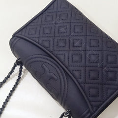 Tory Burch 39927 Fleming Matte Small Convertible Shoulder Bag Black