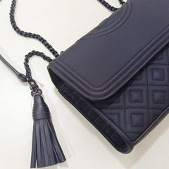 Tory Burch 39927 Fleming Matte Small Convertible Shoulder Bag Black