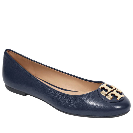 Tory Burch 43394 Claire Ballet Flat Leather Perfect Navy