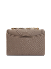Tory Burch 43834 Fleming Small Convertible Shoulder Bag Silver Maple