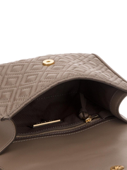 Tory Burch 43834 Fleming Small Convertible Shoulder Bag Silver Maple