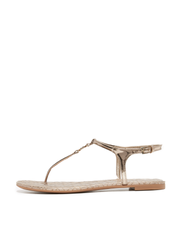 Tory Burch 44479 Marion Quilted Sandal Dress Mirror Metallic