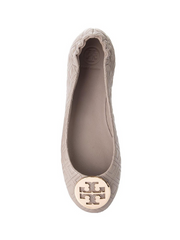 Tory Burch 50736 Quilted Minnie Nappa Leather Dust Storm/Gold