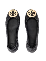 Tory Burch 50736 Quilted Minnie Nappa Leather Perfect Black