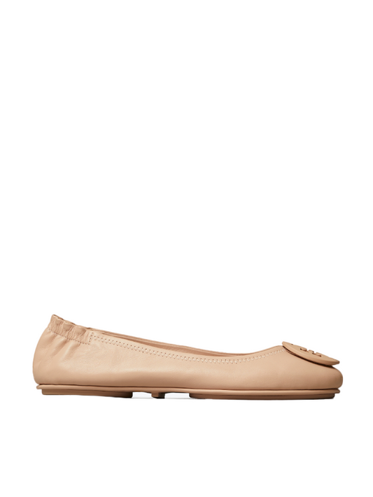 Tory Burch 51158251 Minnie Travel Ballet With Soft Logo Nappa Leather Goan Sand