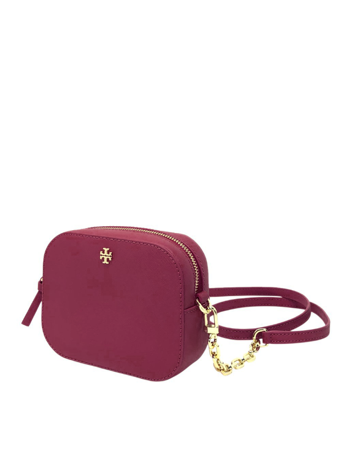 Tory Burch Cassia Rounded Emerson Leather Crossbody Bag