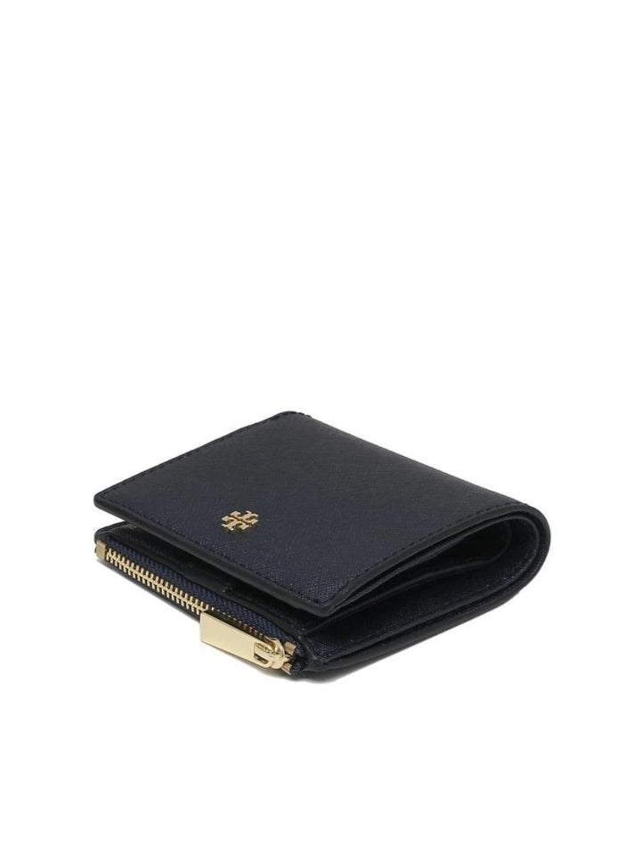 New Tory Burch Womens Leather Emerson Mini Wallet 52902, Black Black 8493-4  