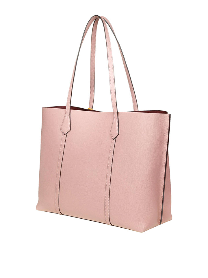 Tory Burch, Bags, Tory Burch Perry Leather Tote In Pink Moon