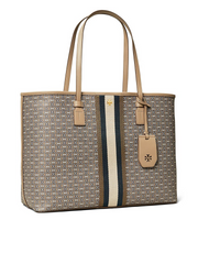 Tory Burch 53303 Gemini Link Canvas Tote Large Gray Heron