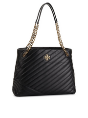 Tory Burch Kira Chevron Tote Bag Black