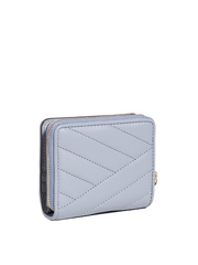 Tory Burch 56820 Kira Chevron Bi-Fold Wallet Cloud Blue/Rolled Brass