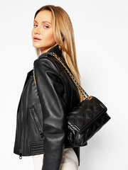 Tory Burch 58102 Fleming Soft Small Convertible Shoulder Bag Black