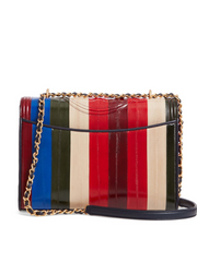 Tory Burch 58354 Fleming Eel Patchwork Convertible Shoulder Bag Multi