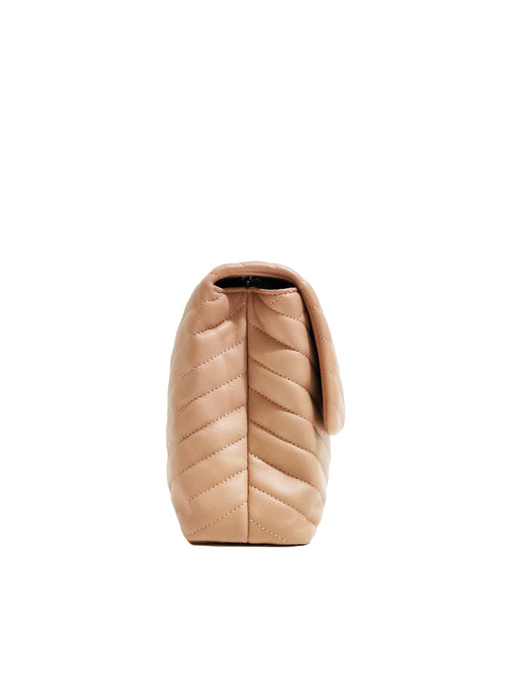 Kira Chevron Shoulder Bag In Pink Moon