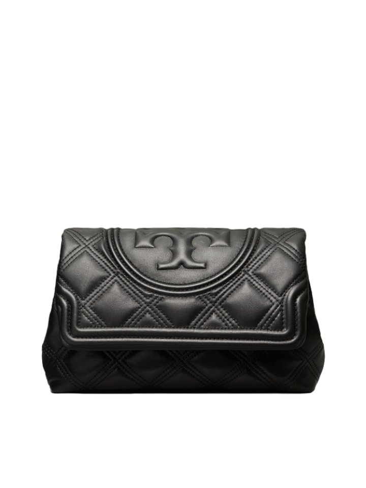 Tory-Burch-59690-Fleming-Soft-Clutch-Black-Balilene-depan