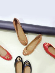 Tory Burch 60226 Everly Ballet Nappa Leather Briliant Red