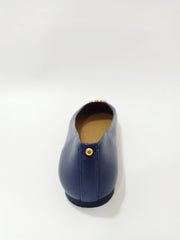 Tory Burch 60226 Everly Cap Toe Ballet Nappa Leather Royal Navy