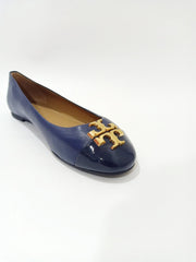 Tory Burch 60226 Everly Cap Toe Ballet Nappa Leather Royal Navy