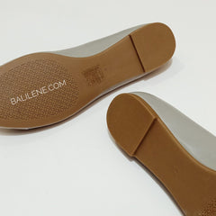 Tory Burch 60226 Everly Cap Toe Ballet Nappa Leather French Gray