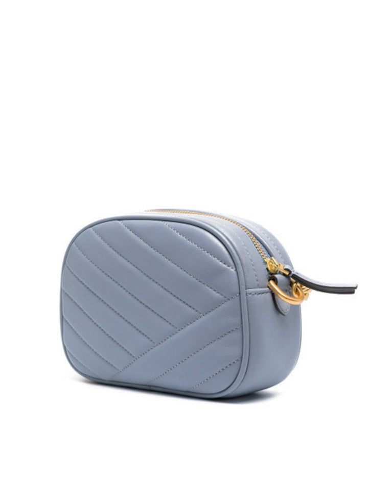 Tory Burch Kira Chevron Small Camera Bag in Cloud Blue Leather and Rolled  Brass ref.309395 - Joli Closet