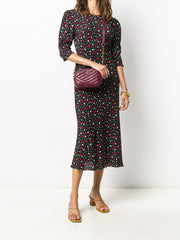 Tory Burch 60227 Kira Chevron Small Camera Bag Garnet