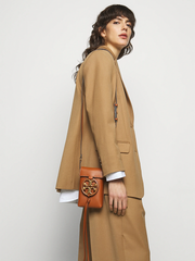Tory Burch 61183 Miller Metal-Logo Phone Crossbody Aged Camello