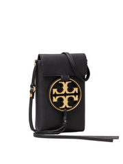 Tory Burch 61183 Miller Metal-Logo Phone Crossbody Black