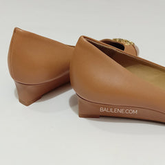 Tory Burch 61547 Everly 35mm Cap Toe Wedge Royal Tan Size 6