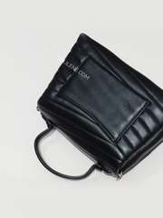 Tory Burch 61674 Kira Chevron Top-Handle Satchel Black