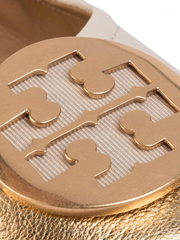 Tory Burch 63177 Minnie Cap-Toe Ballet Nappa Leather Dulce De Leche / Gold