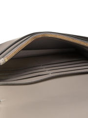 Tory Burch Fleming Soft Wallet Crossbody Bag Grey Heron